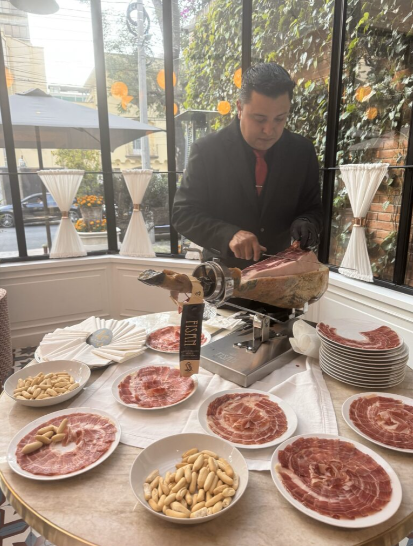 FISAN Iberian ham tasting experience at luxury event in Polanco Mexico City